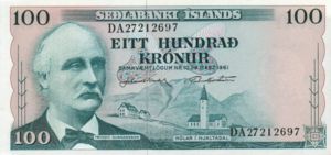 Iceland, 100 Krone, P44a Sign.3