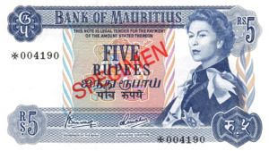 Mauritius, 5 Rupee, CS1