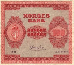 Norway, 100 Krone, P28a1
