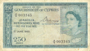 Cyprus, 250 Mil, P33 v1