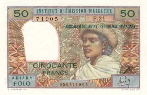 Madagascar, 10/50 Ariary/Franc, P61