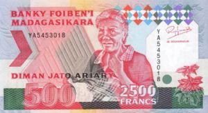 Madagascar, 500/2500 Ariary/Franc, P72Aa