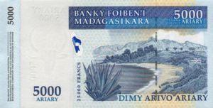 Madagascar, 5000/25000 Ariary/Franc, P84