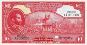 Ethiopia, 10 Dollar, P14ct