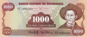 Nicaragua, 1,000 Cordoba, P156b