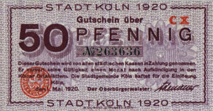 Germany, 50 Pfennig, K30.9b
