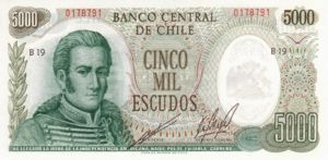 Chile, 5,000 Escudo, P147b
