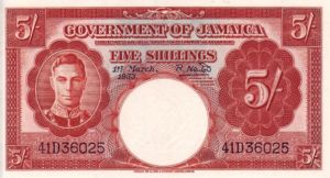 Jamaica, 5 Shilling, P37b v3