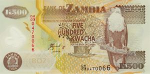 Zambia, 500 Kwacha, P43f