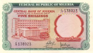 Nigeria, 5 Shilling, P10a