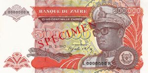 Zaire, 500,000 Zaire, P43s