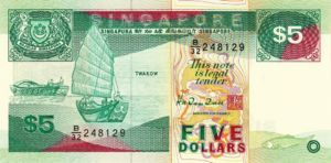 Singapore, 5 Dollar, P19