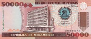 Mozambique, 50,000 Meticais, P138