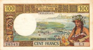 New Caledonia, 100 Franc, P63a