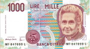 Italy, 1,000 Lira, P114c