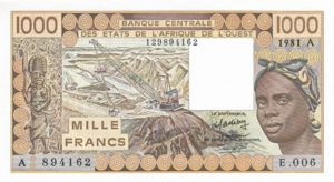 West African States, 1,000 Franc, P107Ab