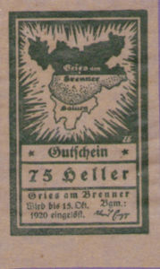 Austria, 75 Heller, FS 287Id