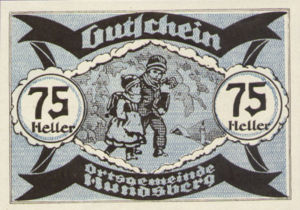 Austria, 75 Heller, FS 402IIb