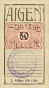Austria, 50 Heller, FS 12IIa