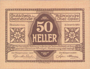 Austria, 50 Heller, FS 5d