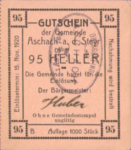 Austria, 95 Heller, FS 54IId v1