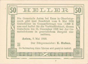 Austria, 50 Heller, FS 59a