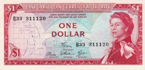 East Caribbean States, 1 Dollar, P13d Sign.6