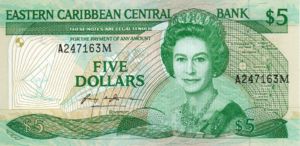 East Caribbean States, 5 Dollar, P18m