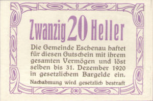 Austria, 20 Heller, FS 186c