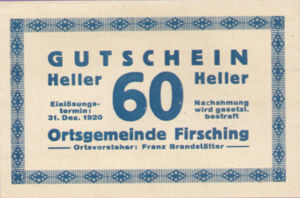 Austria, 60 Heller, FS 201IVa