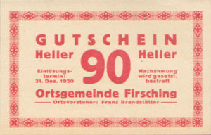 Austria, 90 Heller, FS 201IVc