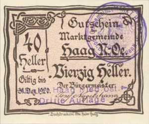 Austria, 40 Heller, FS 318VIb