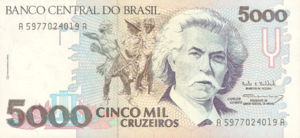 Brazil, 5,000 Cruzeiro, P232c, BCB B54c