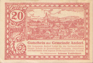 Austria, 20 Heller, FS 40a