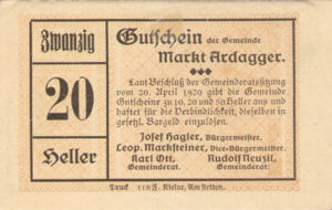 Austria, 20 Heller, FS 50a