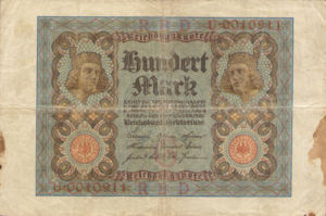 Germany, 100 Mark, P69a vG