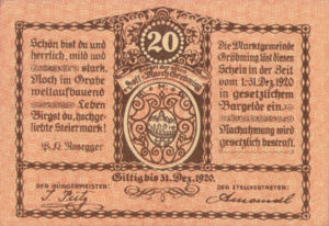 Austria, 20 Heller, FS 289b