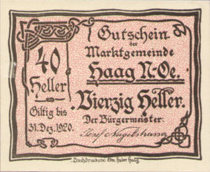 Austria, 40 Heller, FS 318IVb