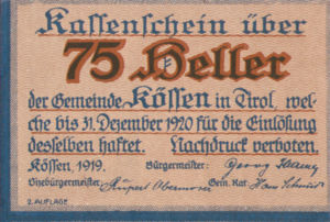 Austria, 75 Heller, FS 468b