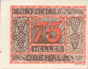 Austria, 75 Heller, FS 681IIa