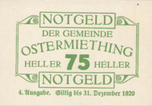 Austria, 75 Heller, FS 713IVc