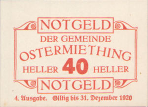 Austria, 40 Heller, FS 713IVe