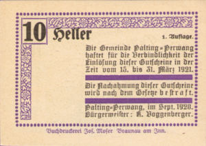 Austria, 10 Heller, FS 720a3