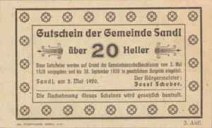 Austria, 20 Heller, FS 874Ib