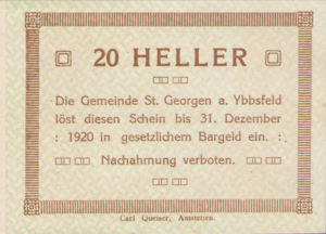 Austria, 20 Heller, FS 885II