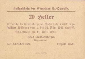 Austria, 20 Heller, FS 915a