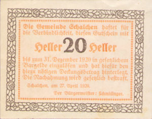 Austria, 20 Heller, FS 952a