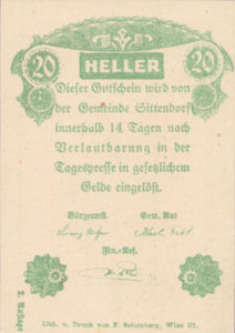 Austria, 20 Heller, FS 1001c
