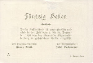 Austria, 50 Heller, FS 998a
