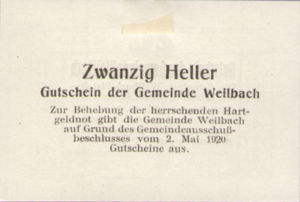 Austria, 20 Heller, FS 1148